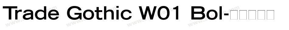 Trade Gothic W01 Bol字体转换